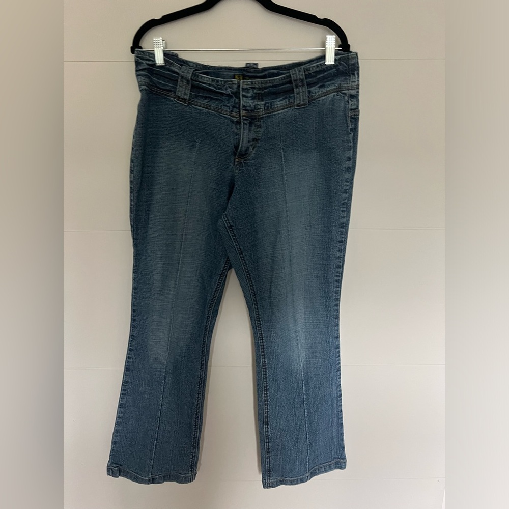 jou jou low rise flare jeans